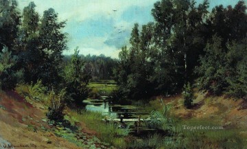 ウッズ Painting - 森林の流れ 1870 古典的な風景 イワン・イワノビッチの木